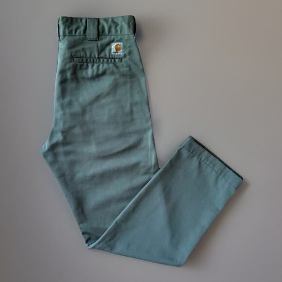 Carhartt WIP Chino Pants 34 Green Minimalist Streetwear Master New York Military - Picture 1 of 9